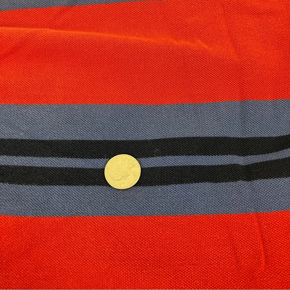 Vintage Polo Ralph Lauren Men’s Striped Polo Short Sleeve Shirt Size XL Red